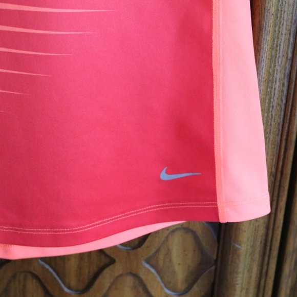 3/$15 NIKE DRI-FIT Neon Orange Short Sleeve V-Neck Tee - Picture 6 of 16